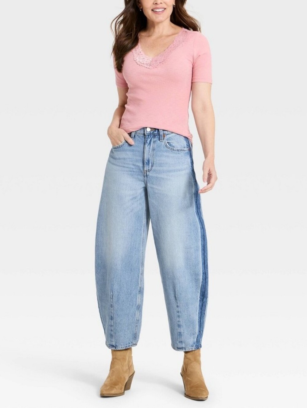 Universal Thread Side Seam High Rise Easy Barrel Jeans NWT Size 12